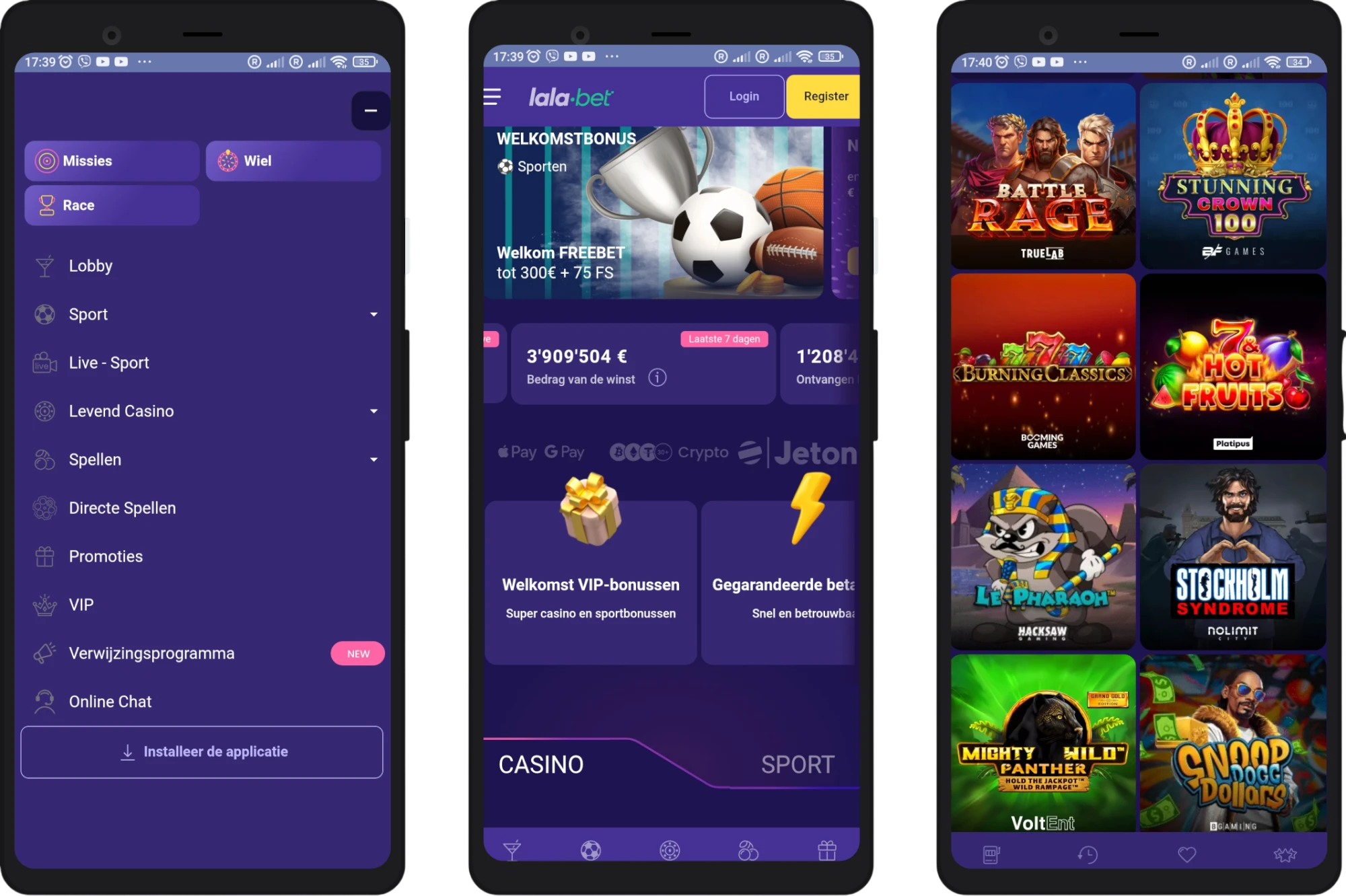 Mobiel casino Lalabet – speel overal op je smartphone of tablet