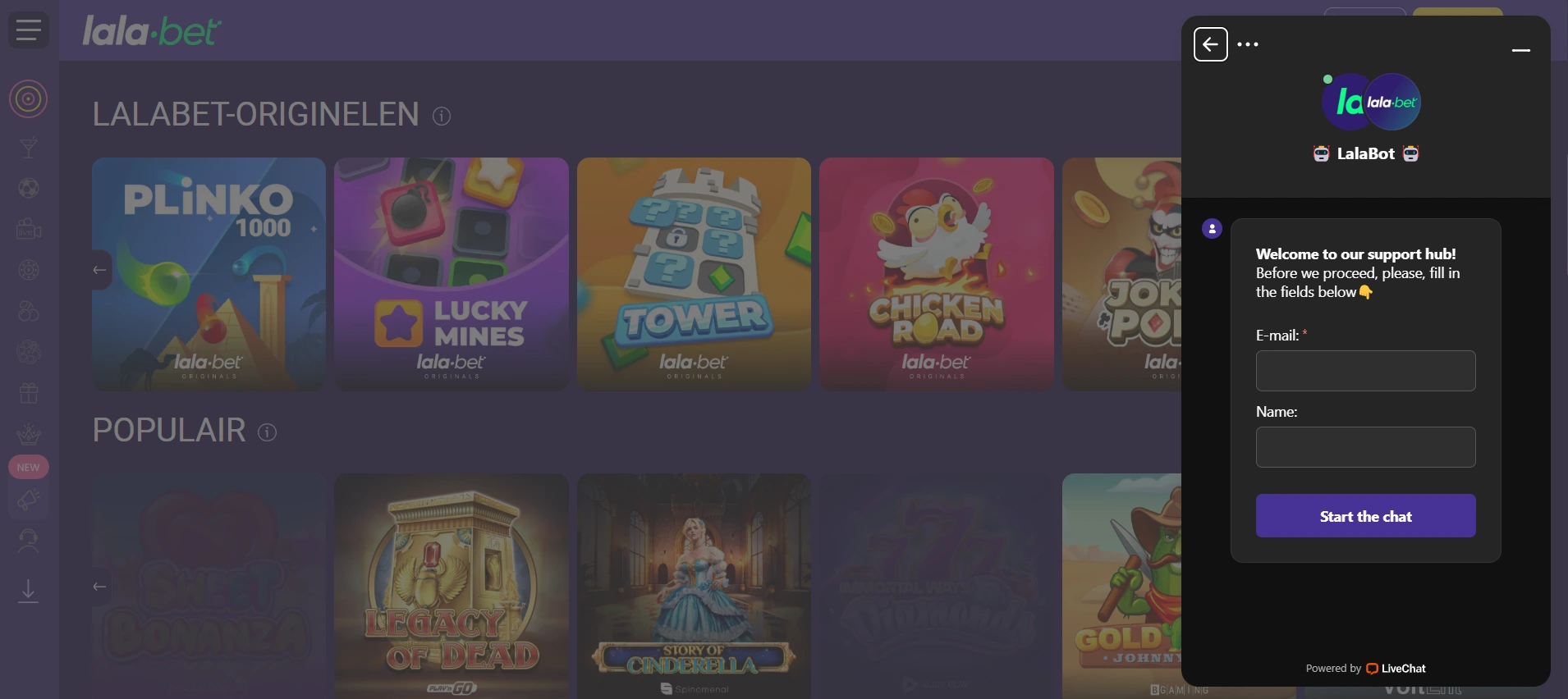 LalaBet Casino online chatten: snelle en gemakkelijke ondersteuning